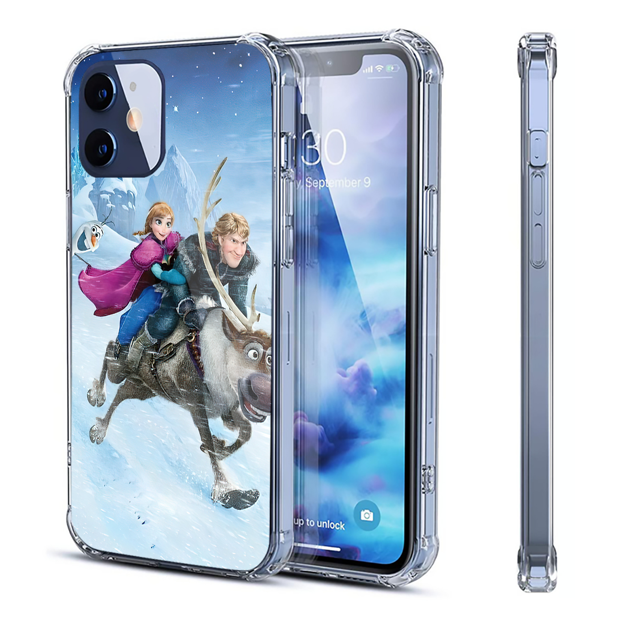 （画像用） アナと雪の女王 アンナ エルサ Frozen Anna Elsa 【iPhone 12シリーズ対応】透明スマホケース（クリアソフトケース）